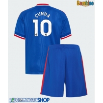 Maglie da calcio Manchester United Matheus Cunha #10 Seconda Maglia Bambino 2026-27 Manica Corta + Pantaloni corti)